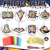 Eersida 32 Pcs Halloween Suncatchers Paper Craft Set DIY Ghost Pumpkin Spider Shaped Stained Glass Tissue Paper Kits Bulk for Window Classroom Activities Art Halloween Party Decorations Favors Gift view 3