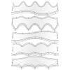 5 Pcs Wave Quilting Rulers and Templates Set, Quilting Ruler and Templates Waves Ruler Acrylic Quilting Templates for Machine Quilting Free Motion Quilting Stencils Wavelengths Sewing Rulers view 1