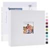Mublalbum 8x8 Inch DIY Scrapbook Photo Album with 20 Plastic Sleeves 40 Pages Linen Cover 3 Ring Folder Binder for Wedding Baby Family and DIY Projects (White) view 1