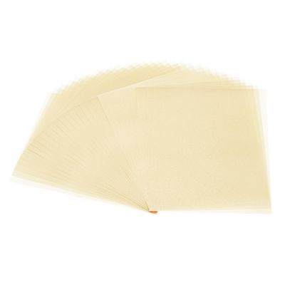 PATIKIL 40 Sheets Vellum Paper 4.25x5.5, Vellum Paper Printable Translucent Paper 100GSM for Invitations Laser Inkjet Printing Card Making Crafting Wedding Tracing, Light Gold