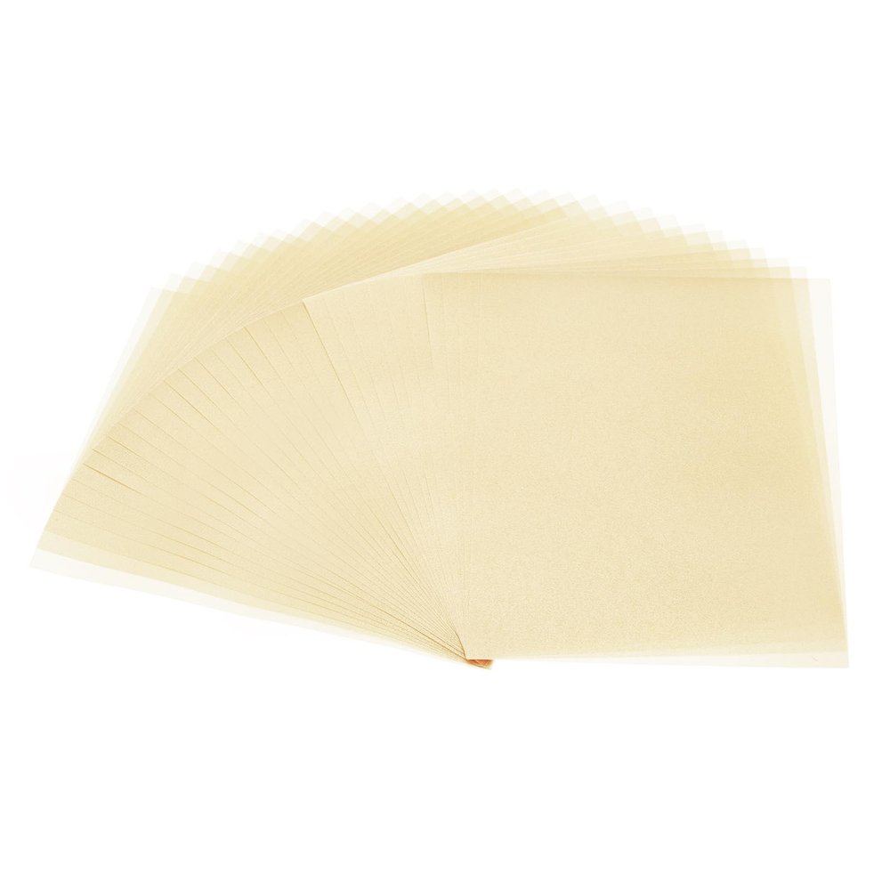 PATIKIL 40 Sheets Vellum Paper 4.25x5.5, Vellum Paper Printable Translucent Paper 100GSM for Invitations Laser Inkjet Printing Card Making Crafting Wedding Tracing, Light Gold