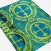 Backdrop King Inc, Religious Brocade Runner Tablecloth | Liturgical Fabric | Runner Ecclesiastical Jacquard | Church | Vestment-Cross Brocade. (Turquoise Gold, 14" Wide x 108" Long) view 3