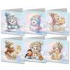 DIY Diamond Greeting Cards Set Christmas, 5D DIY Diamond Art Painting Greeting Card, DIY Christmas Card Making Kits for Family Friends Handmade Gift-#26-Snowman view 1