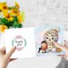 DIY Diamond Greeting Cards Set Christmas, 5D DIY Diamond Art Painting Greeting Card, DIY Christmas Card Making Kits for Family Friends Handmade Gift-#26-Snowman view 3