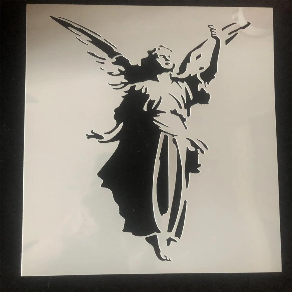 A4 29cm Angel GoddessStencils for Painting on Wood Reusable Stencil Crafts Drawing Templates Wall Stencils DIY Art Scrapbook Home Dcor