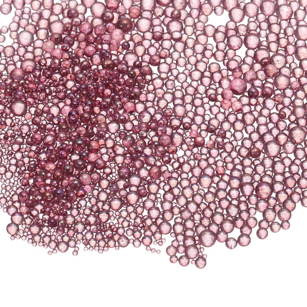CoCud Iridescent Glass Tiny Bubble Beads, 0.4-3mm 10g No Hole Micro Mini Round Korean Purple Water Droplets Beads - Applications: for Resin Filler, Nail Art, Dollhouse Bath Tub