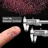 CoCud Iridescent Glass Tiny Bubble Beads, 0.4-3mm 10g No Hole Micro Mini Round Korean Purple Water Droplets Beads - Applications: for Resin Filler, Nail Art, Dollhouse Bath Tub view 2