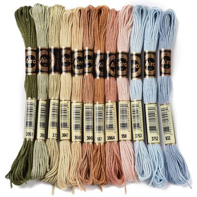 CABODYALS 12 Skeins Embroidery Floss Thread Variegated Cross Stitch Floss 6 Ply Gradient Color Friendship Bracelet String Threads Bulk for Jewelry Making Sewing Bracelets Knitting Stitching Craft DIY