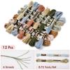 CABODYALS 12 Skeins Embroidery Floss Thread Variegated Cross Stitch Floss 6 Ply Gradient Color Friendship Bracelet String Threads Bulk for Jewelry Making Sewing Bracelets Knitting Stitching Craft DIY view 2