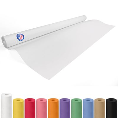 Extra White Offset Kraft Paper Roll 48" x 2160" (180 ft) USA-Made 50lb Premium Eco Paper, Brighter-Than-Standard White Ideal for Packing, Wrapping, Arts & Crafts, School Projects by IDL Packaging