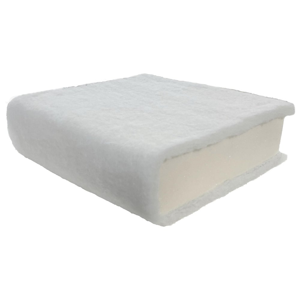 FoamRush 9" x 18" x 113" Seat Cushion Foam with Batting/Dacron (Cushion Seat Replacement) Made in USA