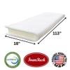 FoamRush 9" x 18" x 113" Seat Cushion Foam with Batting/Dacron (Cushion Seat Replacement) Made in USA view 2