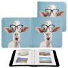 KJIZMO Goat in Glasses Photo Album for Family Wedding Picture Anniversary 3-Ring DIY Picture Book Leather Cover Photo Album Self-Stick Scrapbook view 2
