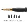 Screw Hole Punch, Adjustable Screw Hole Punch,Leather Hole Punch Tool, Paper Hole Punch,Craft Puncher, Screw Hole Punch Wooden Handle Automatic Leather Tool with 6PCS Tips Set Kit view 2