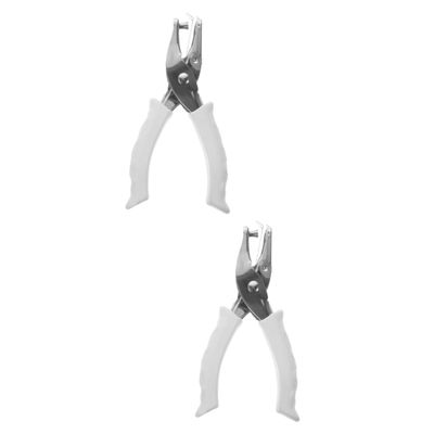 JEWEDECO 2pcs Single White Hole Puncher Hole Punch Paper Punch Portable Craft for School
