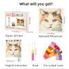 DIY Latch Hook Pillow Kits Cat Face Printed Pillowcase Crochet Yarns Hooking Handmade Pillow Cover Cushion for Home Sofa Decoration 17x17inch-1 view 2