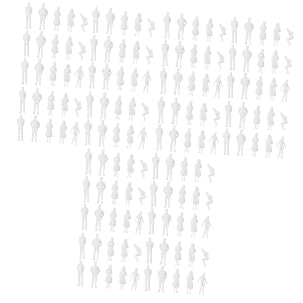 GARVALON 150pcs Miniature Lifelike White People Figures for DIY Sandbox Decoration Scale for Miniature Landscapes Dollhouses and Model Train Layouts
