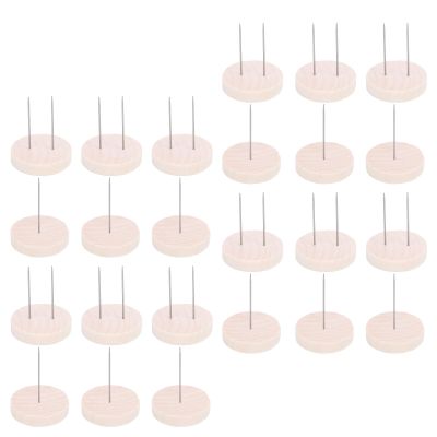 24 Pcs Wooden Crochet Doll Stand Double Single Needle Knitted Display Holder for Doll Collectors and Enthusiasts