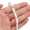 PATIKIL Natural Rectangle Tube Beads, 15 Inch Cylinder Loose Column Gemstone Spacer Beads Crystal Stones, White, 29 Beads view 3
