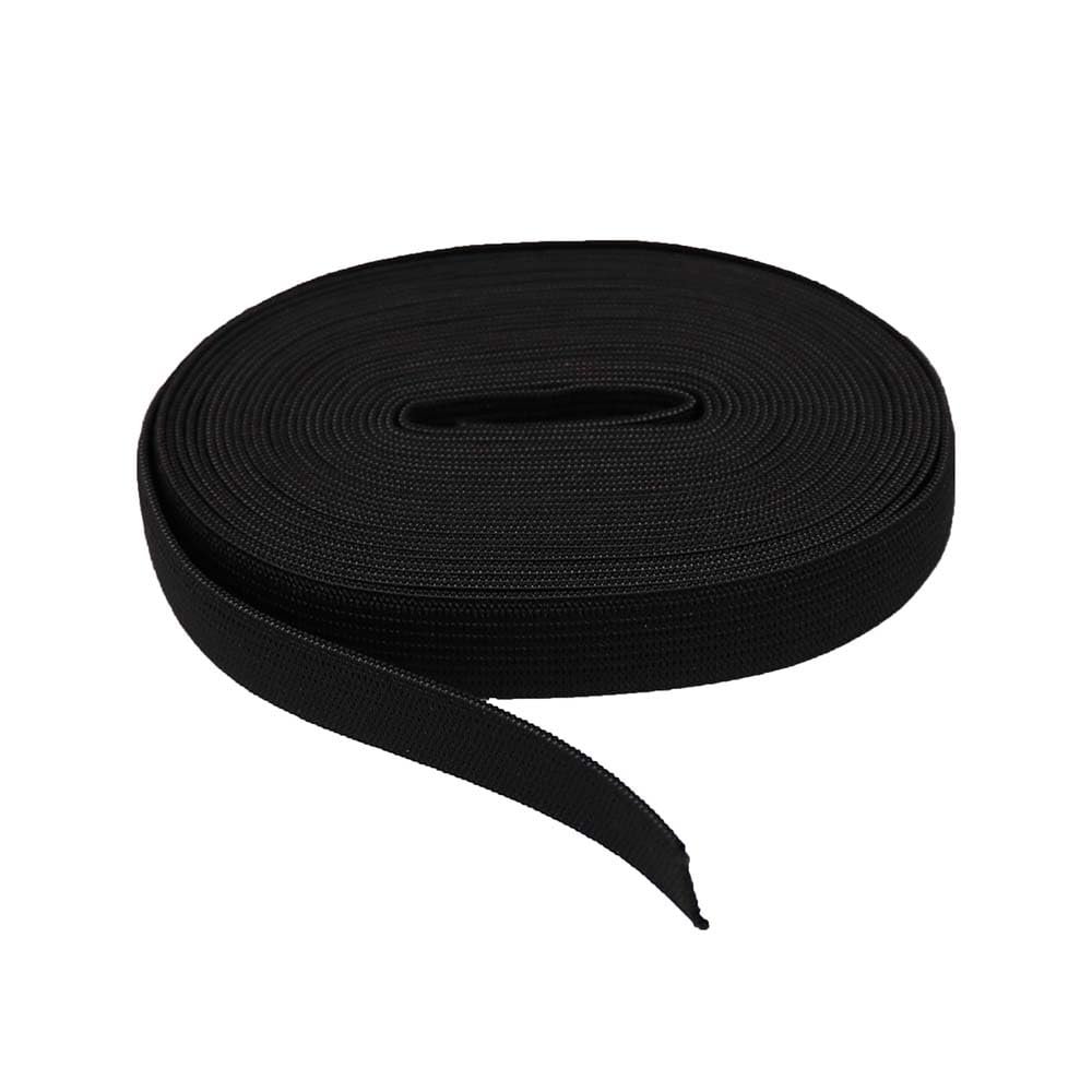 10 Meters Flat Elastic Band Rubber Band for Sewing Clothing Pants Accessories Stretch Belt Garment DIY Sewing Fabric (Black, 5/8" (15mm) x 10 Meters)