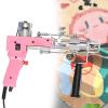 Tufting Gun Starter Tool,Tufting Kit Trimmer 2 in 1 Rug Gun Electric Carpet Weaving,Handheld for Cut/Loop Pile(Pink) view 1
