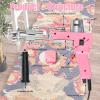 Tufting Gun Starter Tool,Tufting Kit Trimmer 2 in 1 Rug Gun Electric Carpet Weaving,Handheld for Cut/Loop Pile(Pink) view 3