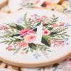 LNJMRU Floral Embroidery Kit for Beginner and Adults Cross Stitch Kits Embroidery Starter Kit with Initial Letter and Flower Pattern(Color-T,Without Hoop) view 4