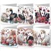 DIY Diamond Greeting Cards Set, 5D DIY Diamond Art Painting Festival Style Greeting Card, DIY Christmas Card Making Kits for Family Friends Handmade Gift-#16-6PC Swan Couple view 1