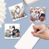 DIY Diamond Greeting Cards Set, 5D DIY Diamond Art Painting Festival Style Greeting Card, DIY Christmas Card Making Kits for Family Friends Handmade Gift-#16-6PC Swan Couple view 4