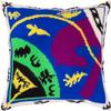 Brvsk Abstract Needlepoint Kit for Adults and Beginners The Horse, Rider, and Clown by Henri Matisse 1616 with Clear, Precise Printed Design on Cotton Canvas; Includes Needles and Yarn view 1