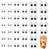 FINGERINSPIRE 90 Pairs Oval Safety Eyes 3 Size Black White Felt Eye Patches Felt Craft Eyeballs Sew on Eyes for Stuffed Animal, Halloween Eye Applique for Amigurumi Puppet Teddy Bear Crochet Plush DIY view 1