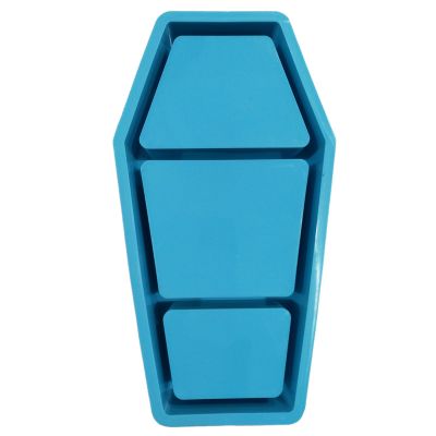 HYROOY Halloween Coffin Box UV Crystal Epoxy Mold Casket Jewelry Holder Silicone Mould