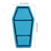 HYROOY Halloween Coffin Box UV Crystal Epoxy Mold Casket Jewelry Holder Silicone Mould view 4