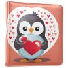 KJIZMO Love Heart Penguin Photo Album for Family Wedding Picture Anniversary 3-Ring DIY Picture Book Leather Cover Photo Album Self-Stick Scrapbook view 1