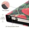KJIZMO Strawberry Anime Photo Album for Family Wedding Picture Anniversary 3-Ring DIY Picture Book Leather Cover Photo Album Self-Stick Scrapbook view 4