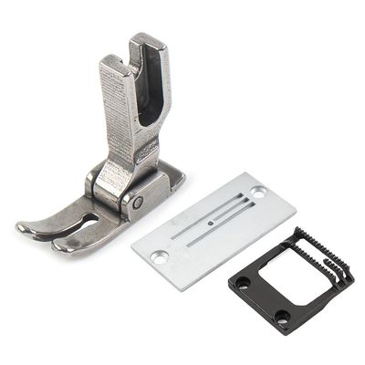 CNxinn10#541937#541734 Needle Plate Feed Dog Foot Feeder #P351 Steel Silver + Black for SINGER 20U 20U31 20U33 20U43 20U51 20U53 20U63 20U62 Sewing Machine