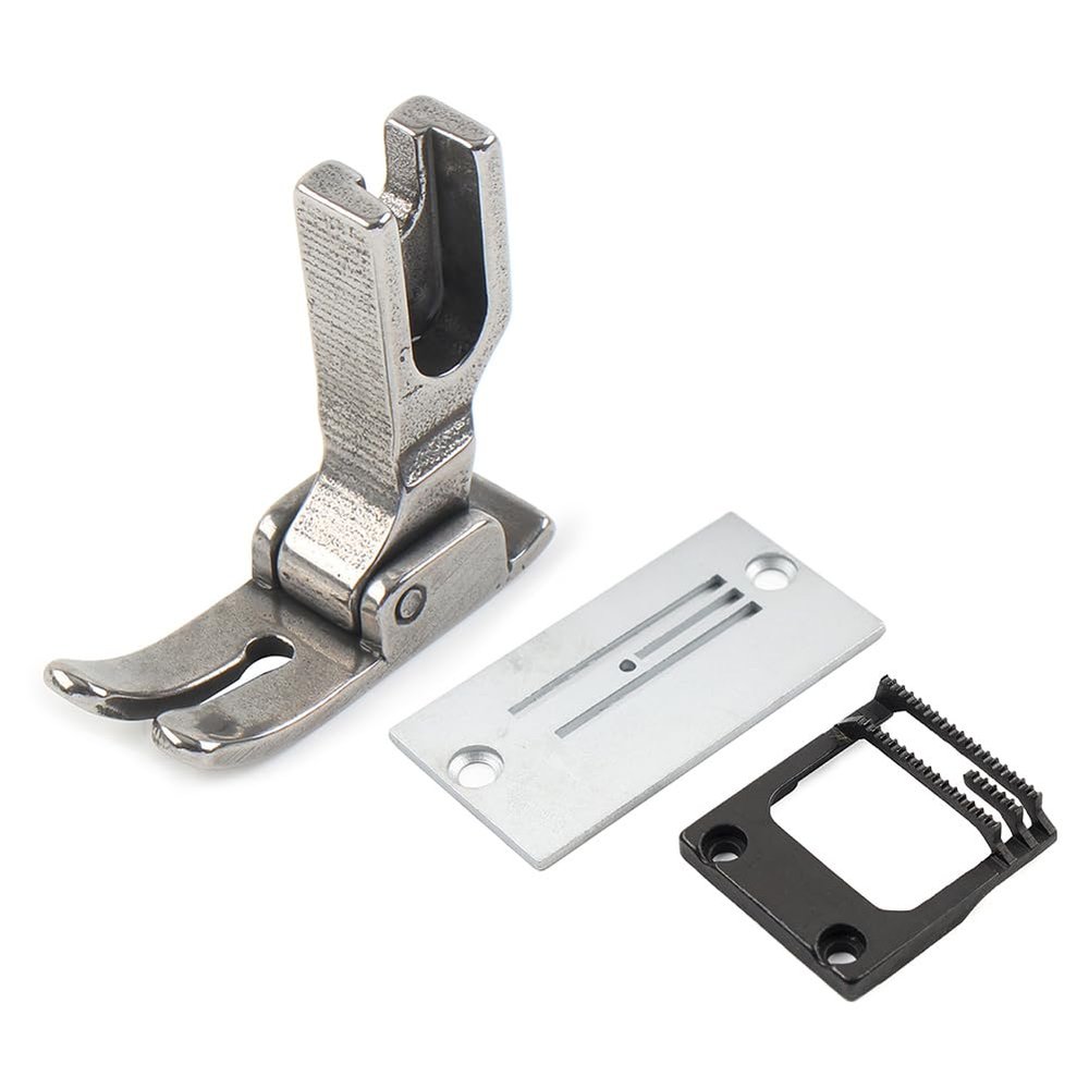 CNxinn10#541937#541734 Needle Plate Feed Dog Foot Feeder #P351 Steel Silver + Black for SINGER 20U 20U31 20U33 20U43 20U51 20U53 20U63 20U62 Sewing Machine