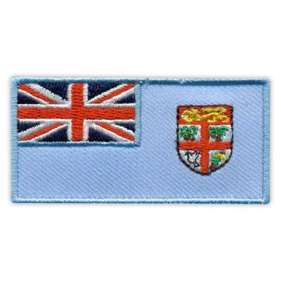Patchion Flag of Fiji - Black Hook and Loop - Embroidered Patch/Badge/Emblem