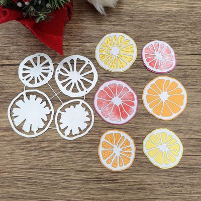 Crafts Cutting Dies,Die Cuts for Card Making,10x9.5cm Orange Slices Metal Cutting Dies Stencils for Card Making Embossing Scrapbooking Album Supplies