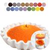 Aufien Candle Sand with Wicks, 21.4 Oz Pearled Candle, DIY Bead Powder Sand Wax Making kit Refillable Non Toxic for Handmade, Mother's Day Wedding and Halloween Christmas Decorations Orange view 1