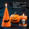 Aufien Candle Sand with Wicks, 21.4 Oz Pearled Candle, DIY Bead Powder Sand Wax Making kit Refillable Non Toxic for Handmade, Mother's Day Wedding and Halloween Christmas Decorations Orange view 4