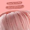2 Pack Raffia Yarn for Crochet, Soft Cotton Yarn for Crocheting Summer Beach Bag/Hat, 228 Yards/3.52 Ounce Ribbon Paper Yarn for Beginners DIY Hand Knitting Handbag (Khaki) view 2