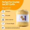 2 Pack Raffia Yarn for Crochet, Soft Cotton Yarn for Crocheting Summer Beach Bag/Hat, 228 Yards/3.52 Ounce Ribbon Paper Yarn for Beginners DIY Hand Knitting Handbag (Khaki) view 4