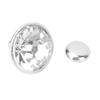 100pcs 12mm Rhinestone Rivets, Rhinestone Rivets Cap Stud 100pcs Cloth Crystal Inlay Rapid Rivets 12mm Spots Studs Cap for DIY Leather Craft Decoration (#1) view 2