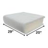 FoamRush 3" x 20" x 29" Seat Cushion Foam with Batting/Dacron (Cushion Seat Replacement) Made in USA view 2