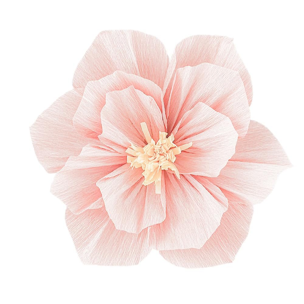 10pcs Large Crepe Paper Flowers 11.8 Inch Handcrafted Giant Crepe Flower Decorations for Party Wedding Birthday Backdrop Wall Decor, (Peach)