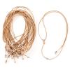 FASHEWELRY 15Pcs Adjustable Waxed Necklace Cord Bracelet Chains Rope Polyester Macrame String Waxed Rope Cord for Charms Pendants DIY Bracelet Supplies(Burlywood) view 1