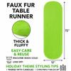 FabricLA Latte Faux Fur Accent Cut 12 x 90 Inches with Rounded Edges for Holiday & Christmas Decor view 3