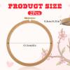2 Pack 6 Inch Wood Embroidery Hoop, Cross Stitch Hoops Ring, Cross Stitch Supplies Beech Wooden Embroidery Frames for Art Craft Sewing, DIY Decoration view 2