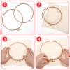2 Pack 6 Inch Wood Embroidery Hoop, Cross Stitch Hoops Ring, Cross Stitch Supplies Beech Wooden Embroidery Frames for Art Craft Sewing, DIY Decoration view 3
